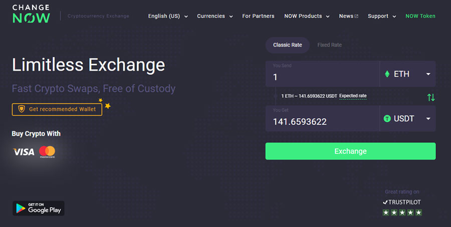 ChangeNOW Exchange: Kuasai Panduan Kajian Crypto 2020